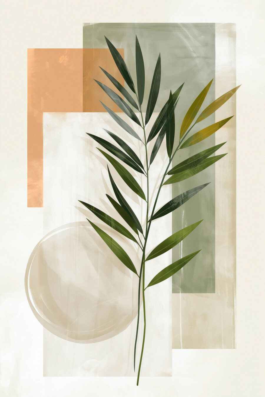 Hoja de palma verde — diseño completo