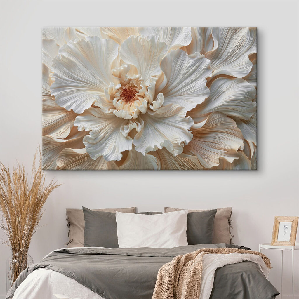 Flor blanca ondulada — interior 2