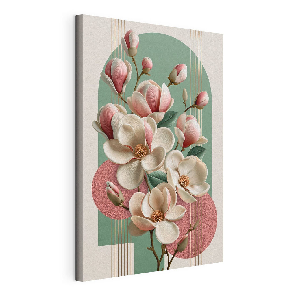 Magnolia con círculos rosas — vista del producto