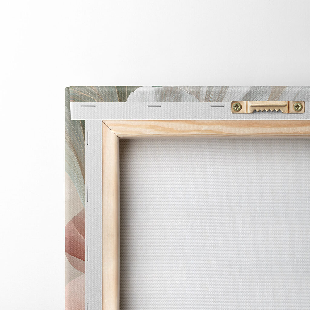 Flor blanca, hojas pastel — parte trasera