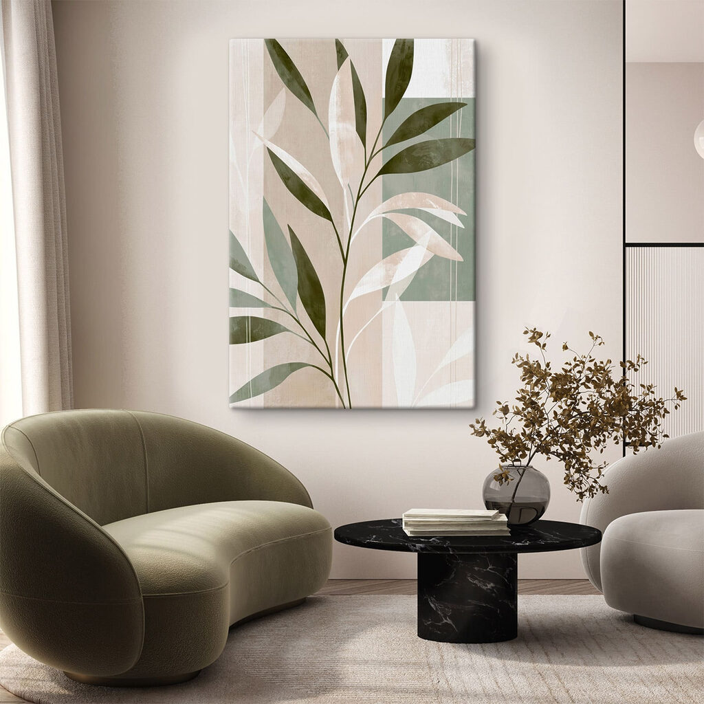 Ramitas blancas, verde oliva — interior 2