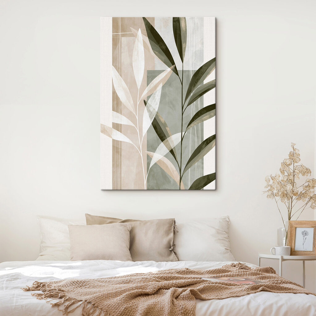 Ramas verdes sobre blanco — interior 2