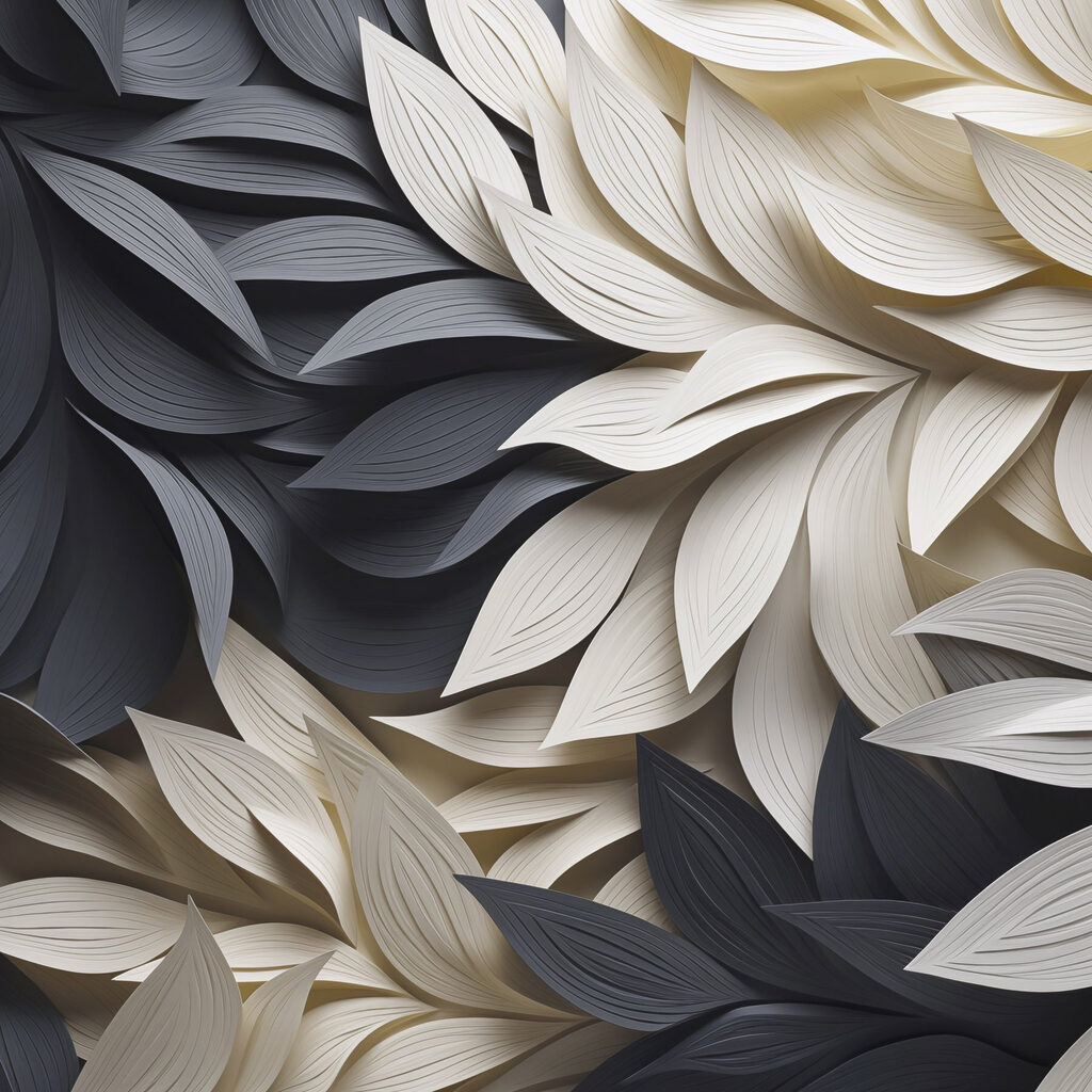 Nervios blancos en antracita — diseño completo