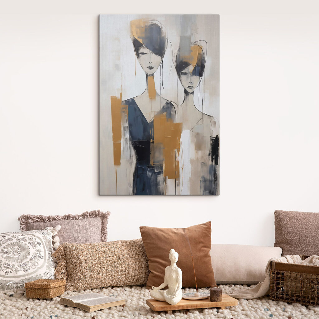 Dos mujeres entre trazos — interior 2