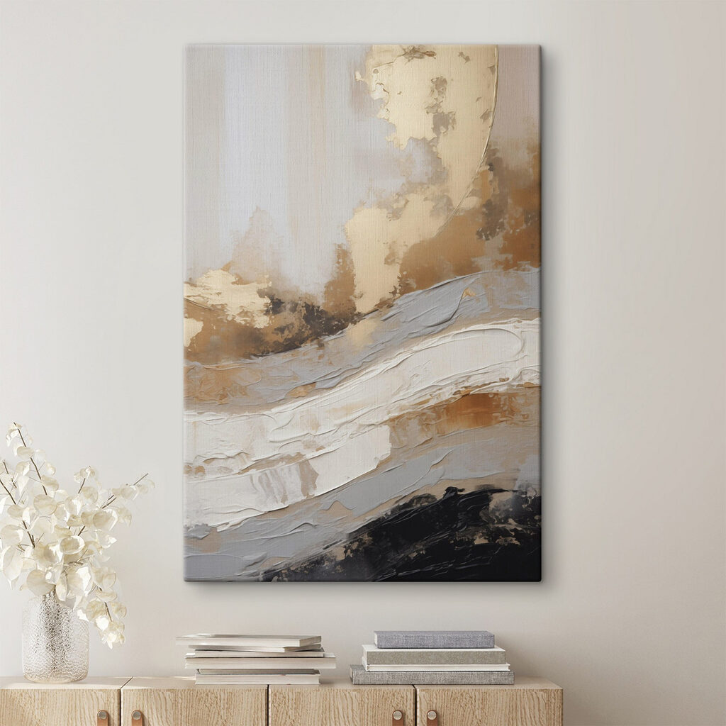 Bandas blancas sobre gris — interior 1