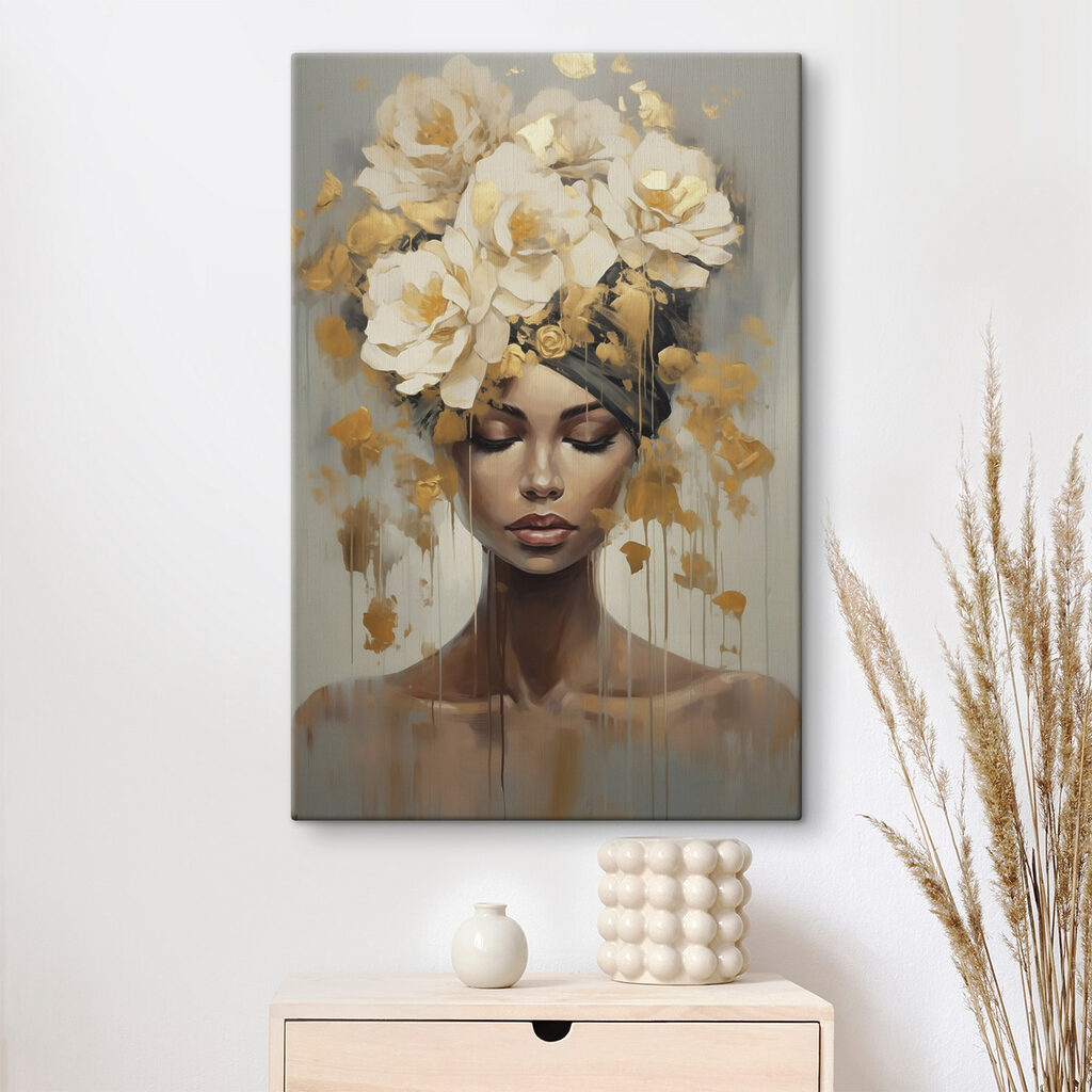 Flores crema sobre párpados — interior 1