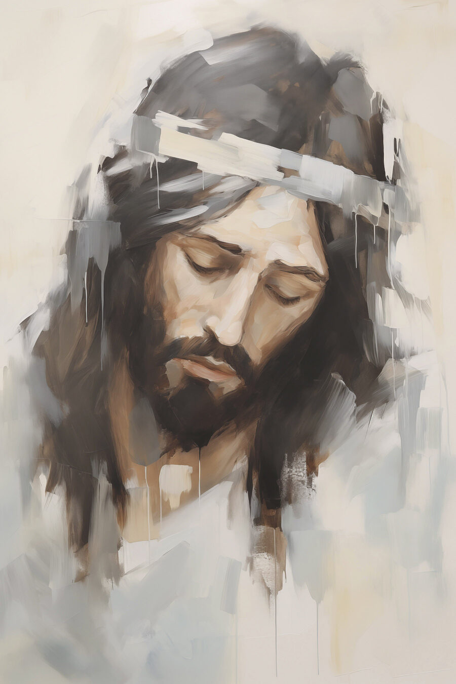 Jesús en tonos desgastados — diseño completo