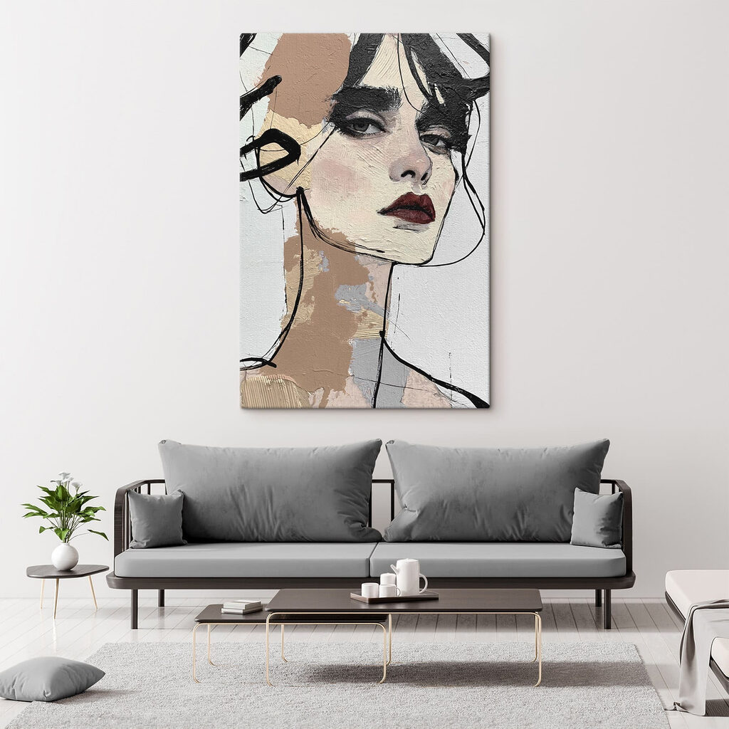 Mujer en trazos libres — interior 1
