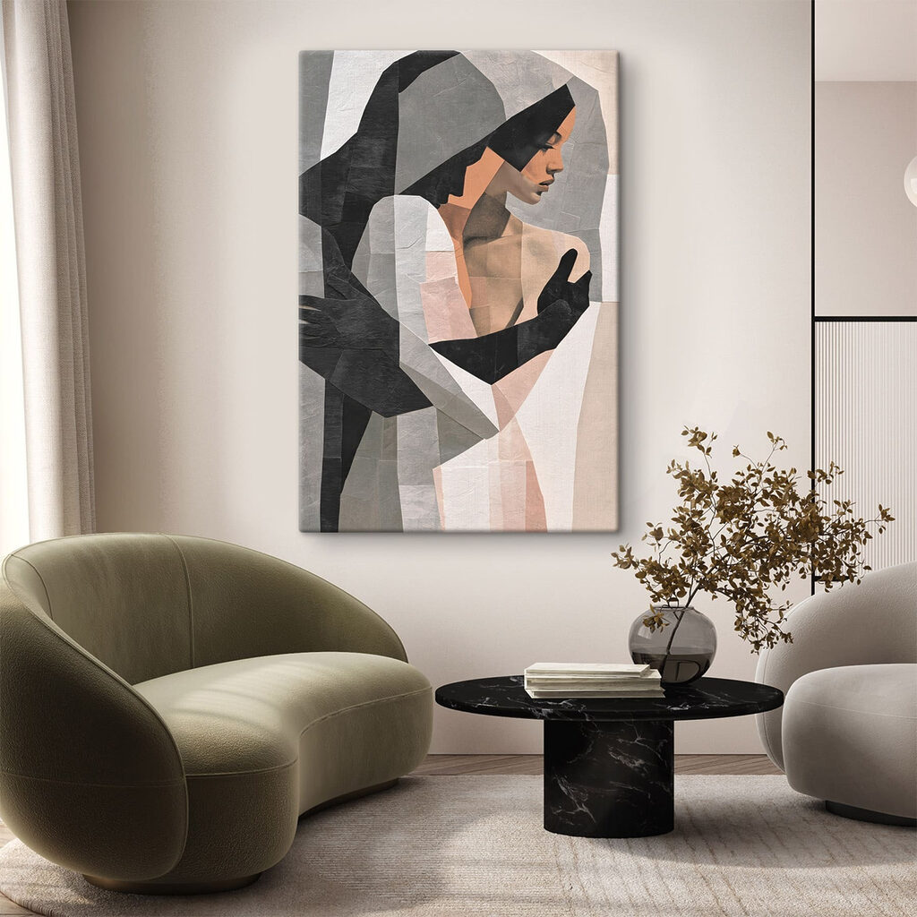 Abrazo en grises — interior 1