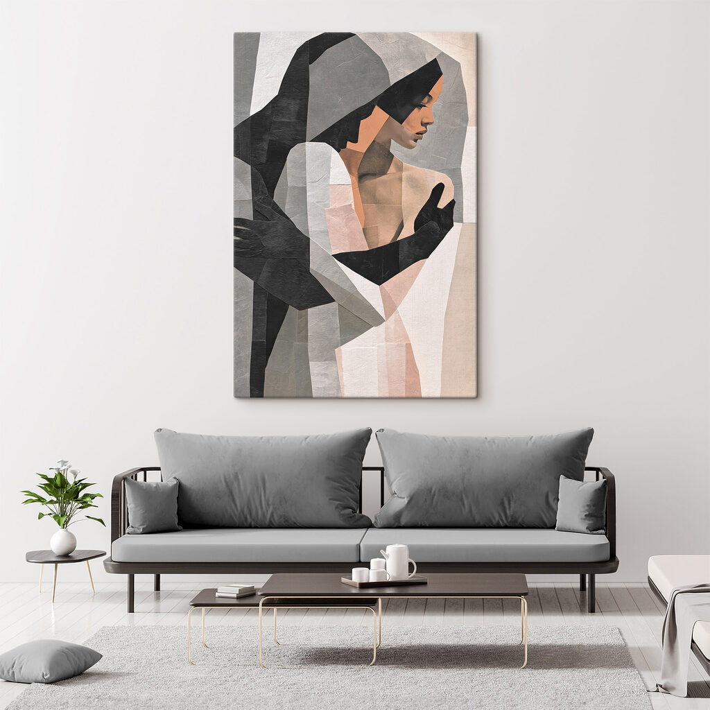 Abrazo en grises — interior 3