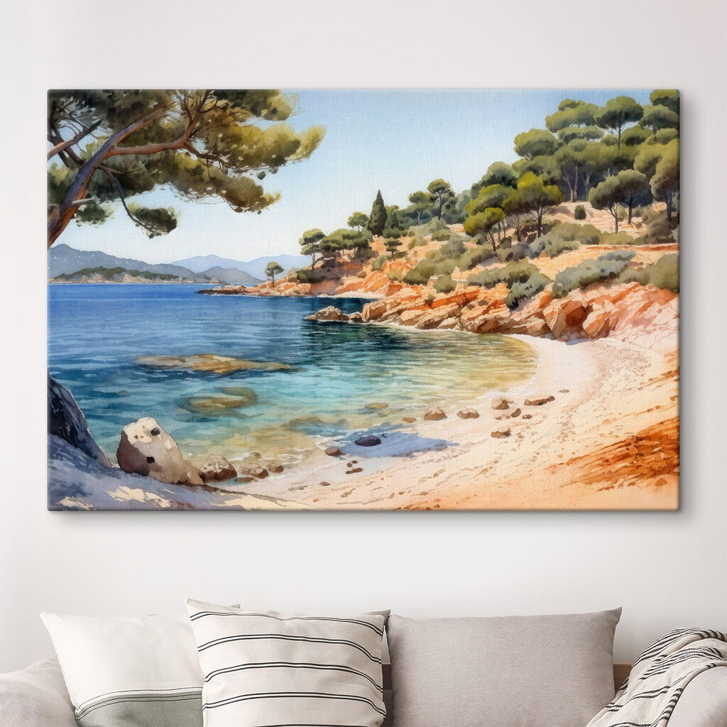 Cala tranquila en un interior