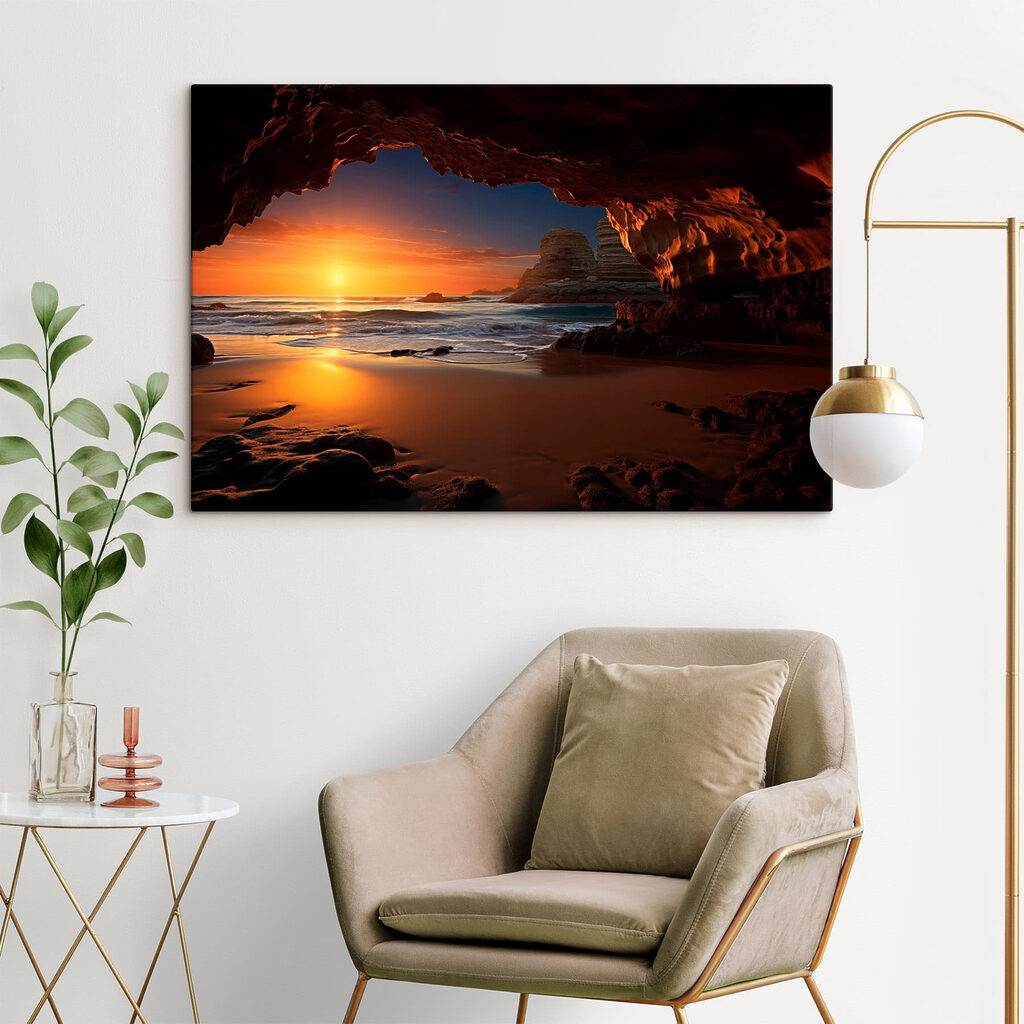 Atardecer desde la cueva — interior 3