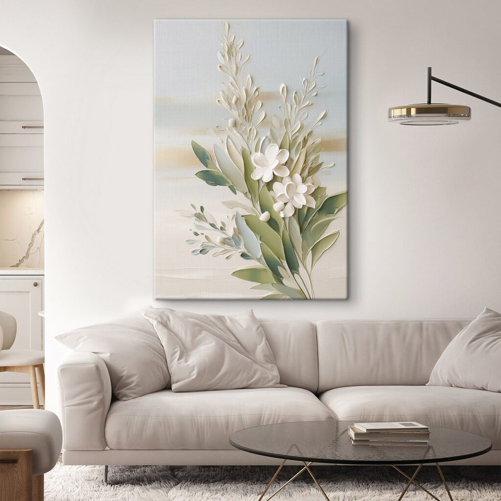 Flores blancas con olivo — interior 2