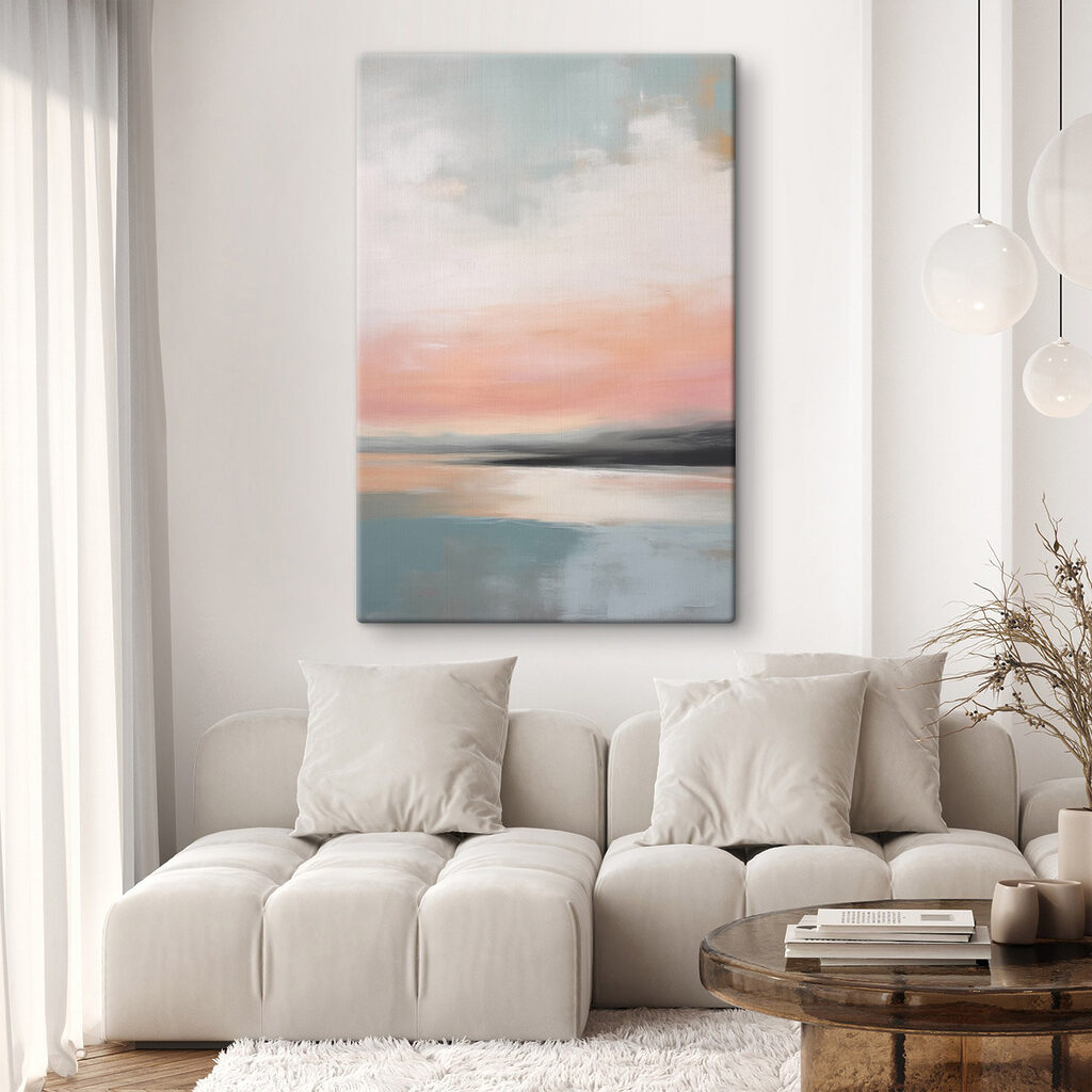 Brillo rosa sobre agua — interior 2