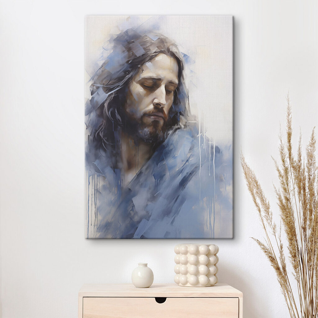 Hombre con ojos cerrados — interior 1