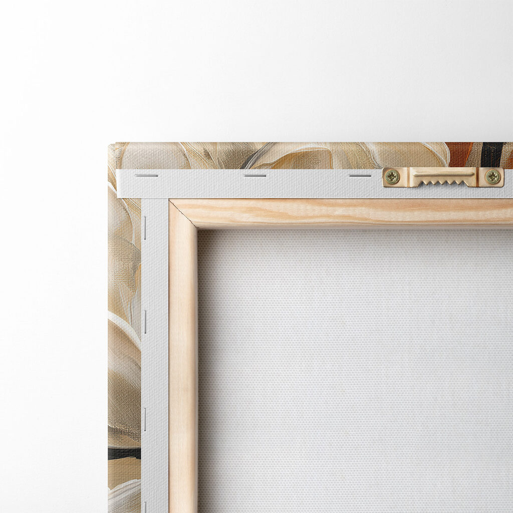 Flores crema entre ocre — parte trasera