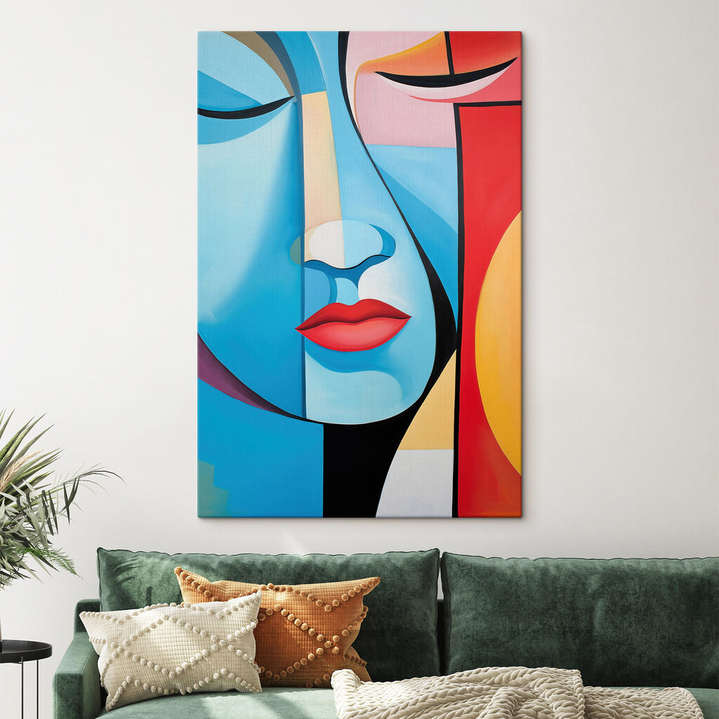 Rostro azul, labios rojos — interior 2