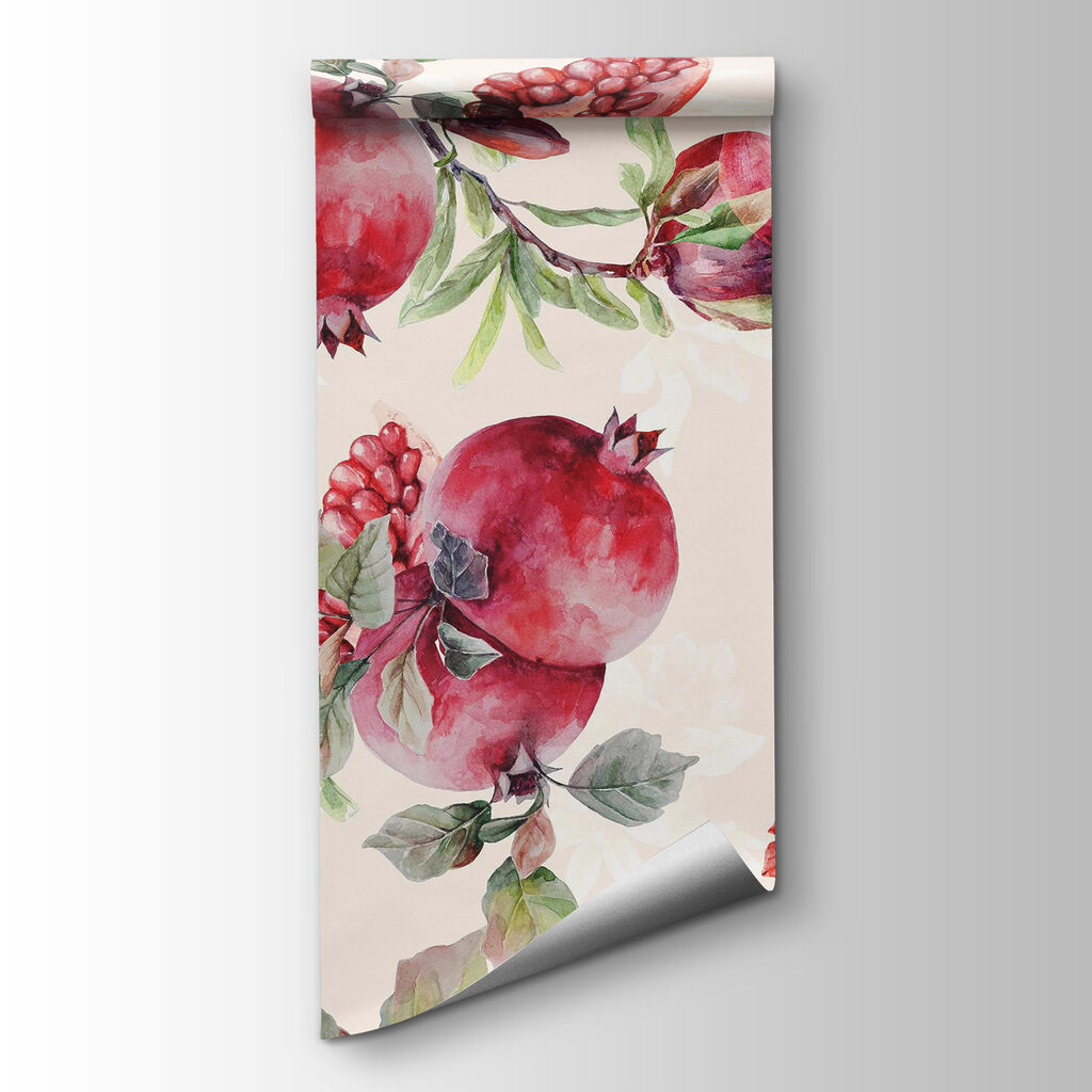 Granadas entre flores — vista del producto
