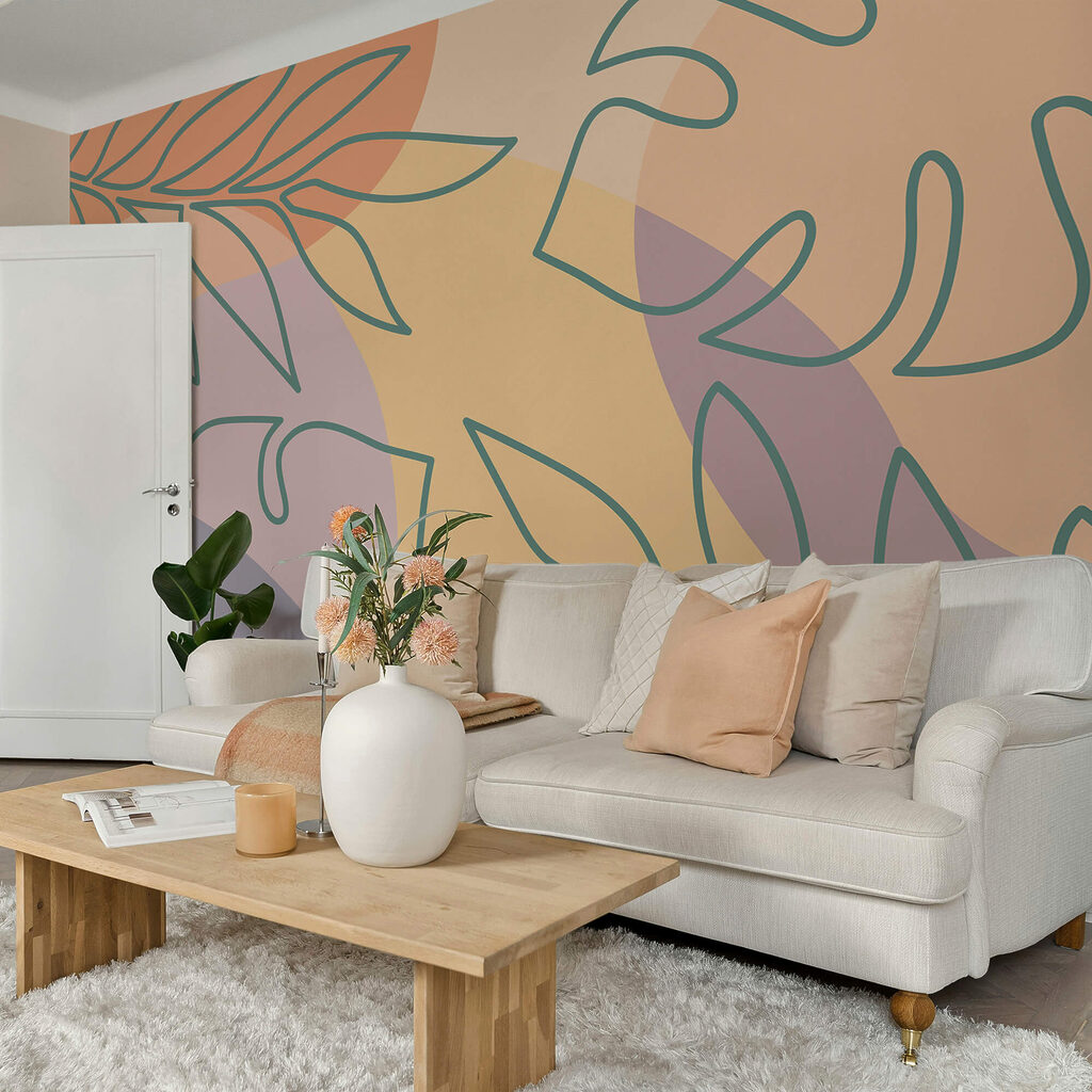 Hojas verdes sobre pastel — interior 1