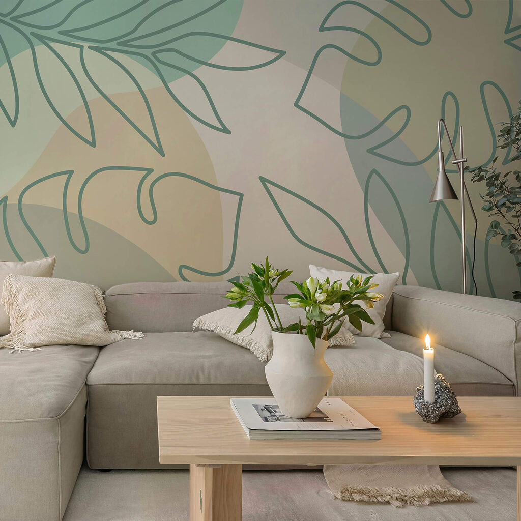 Hojas verdes sobre pastel — interior 2