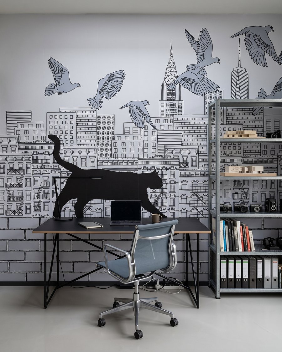 Gato sobre los tejados — interior 1