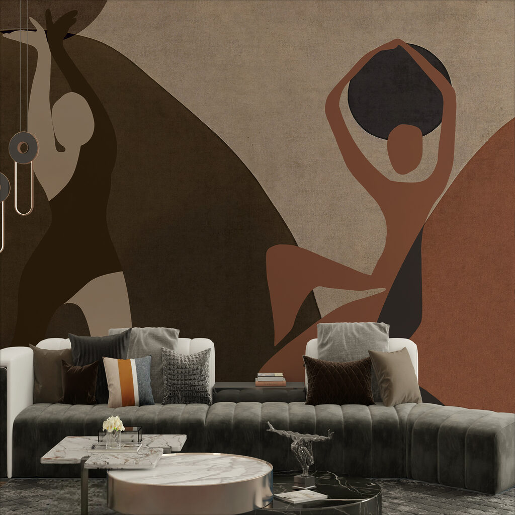 Bailarines en tonos tierra — interior 2