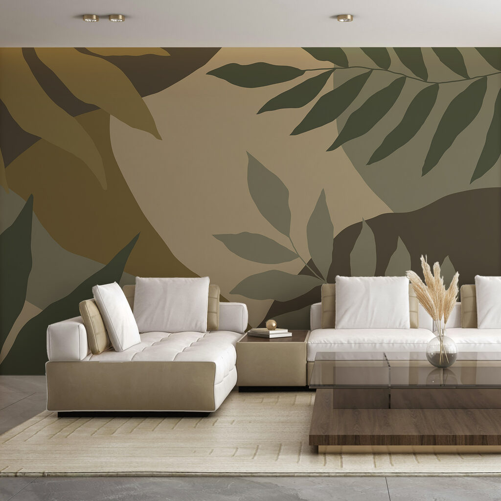 Hojas sobre tonos oscuros — interior 1