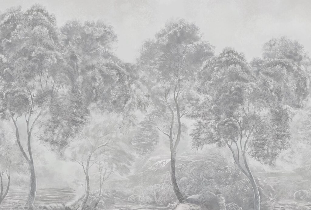 Bosque en tonos grises — diseño completo