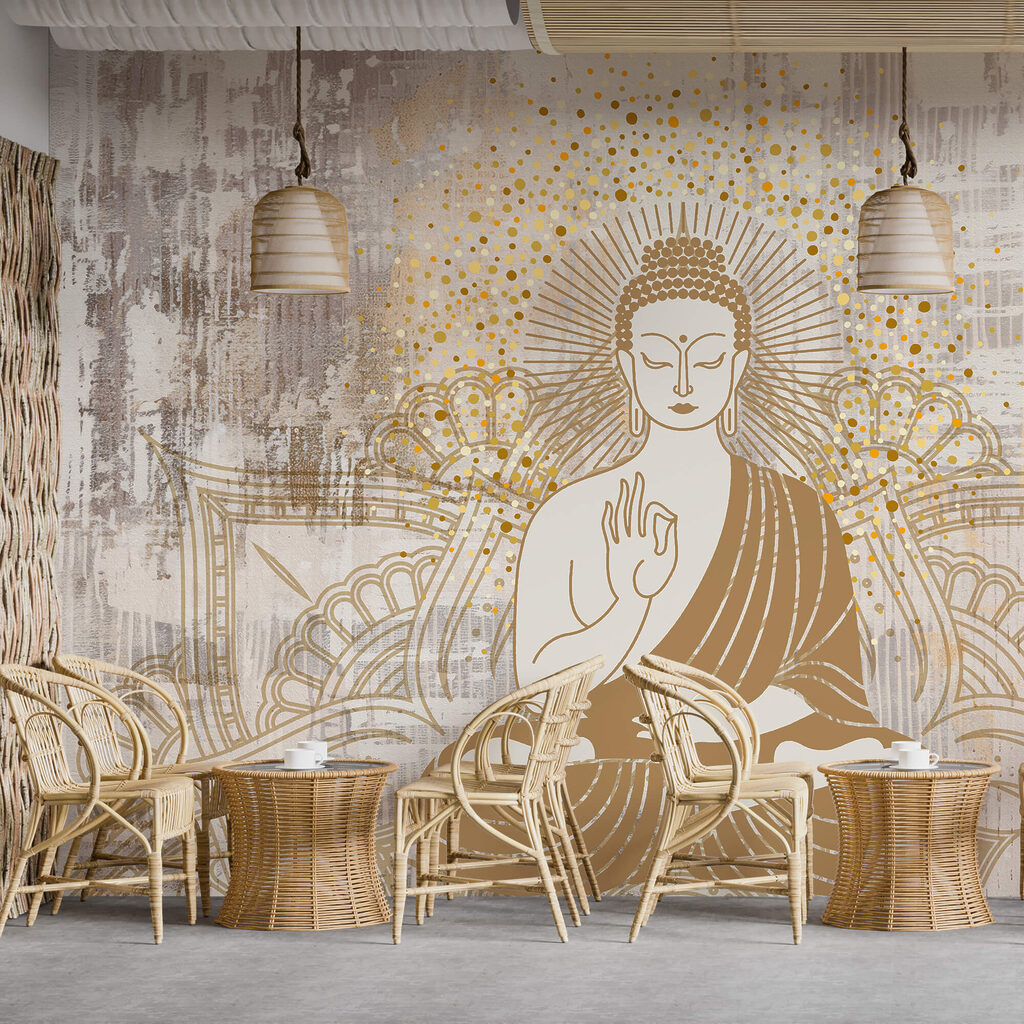 Buda entre líneas doradas — interior 1