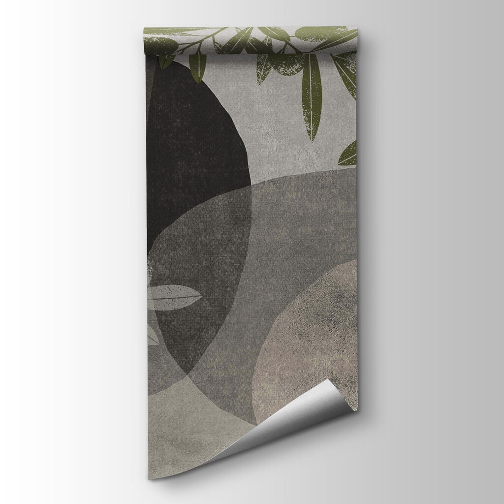 Hojas entre arcos abstractos — vista del producto