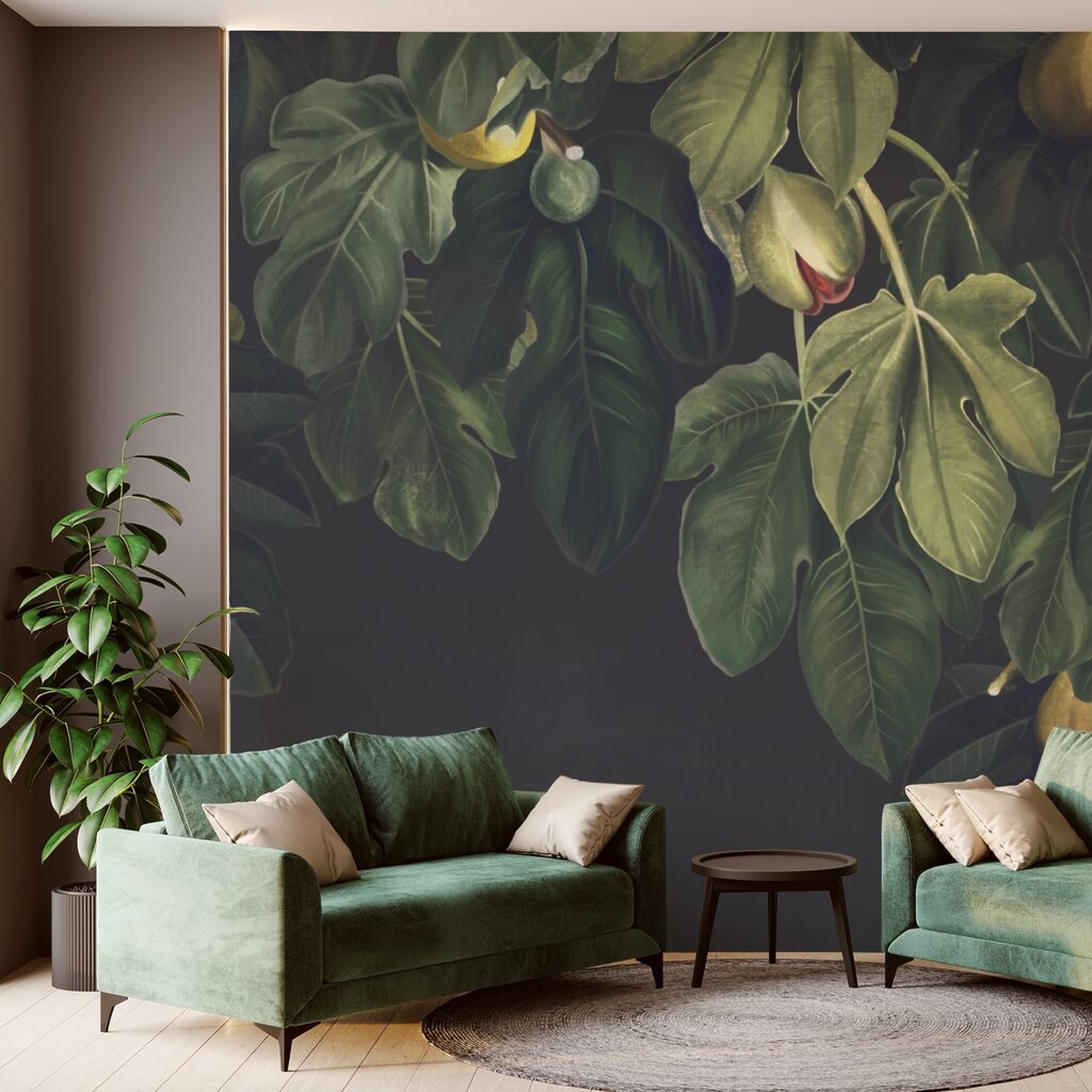 Higos entre hojas oscuras — interior 1