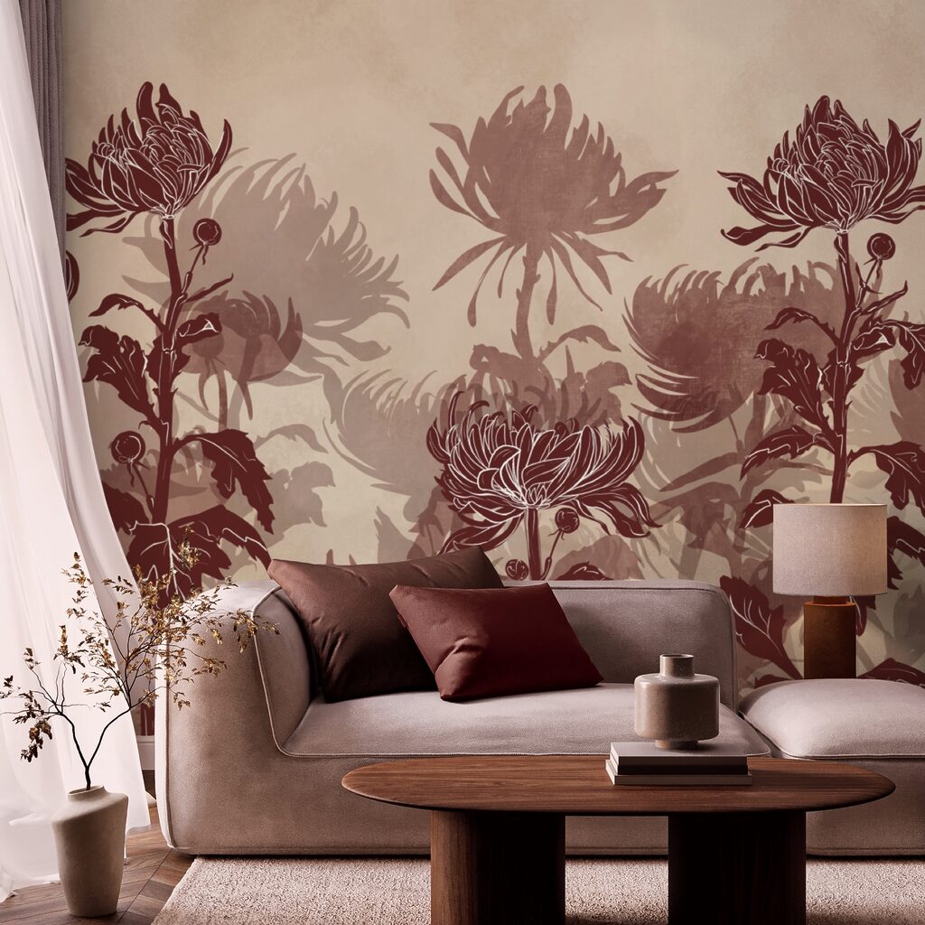 Flores en tonos rojos — interior 1