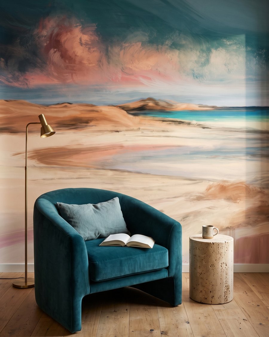 Luz rosada sobre mar — interior 1