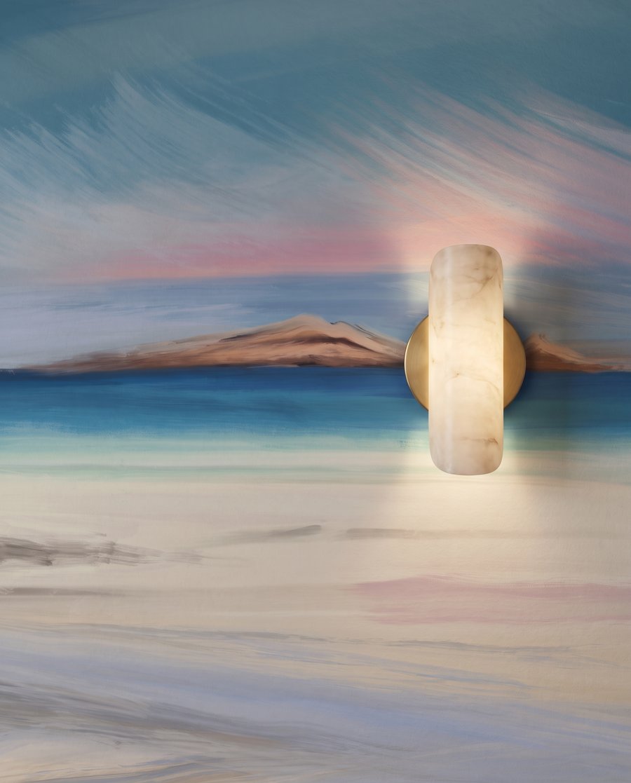 Luz rosada sobre mar — detalle