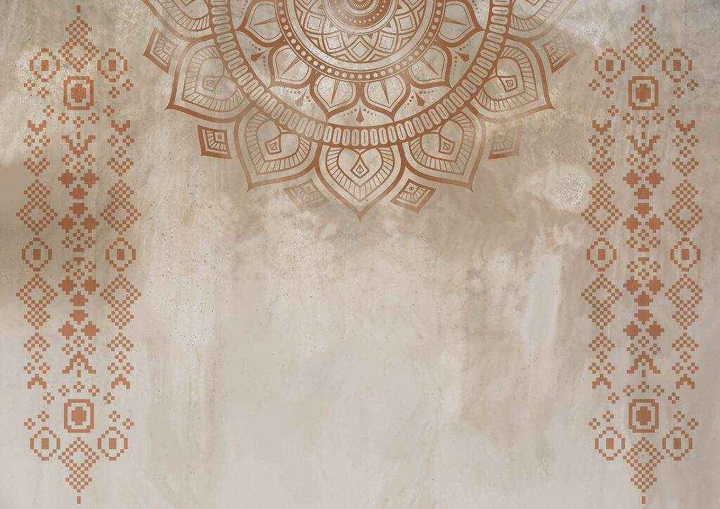 Mandala en líneas cálidas — diseño completo