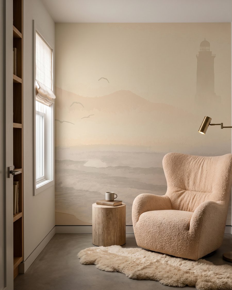 Faro en neblina dorada — interior 4