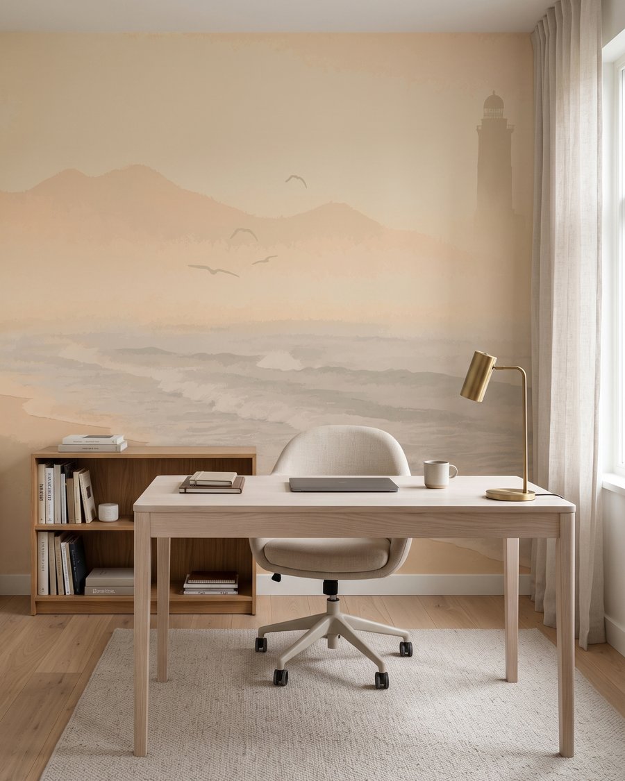 Faro en neblina dorada — interior 8