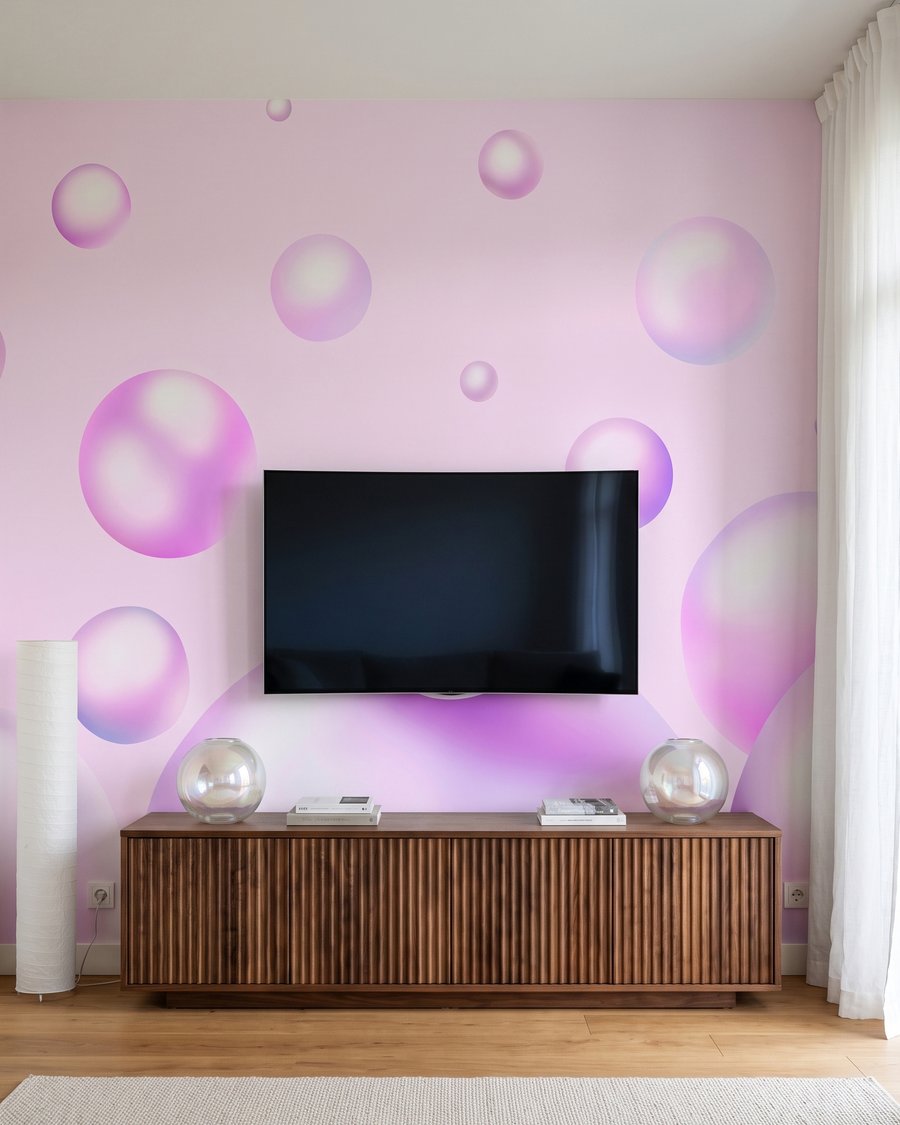 Burbujas brillantes flotando — interior 3