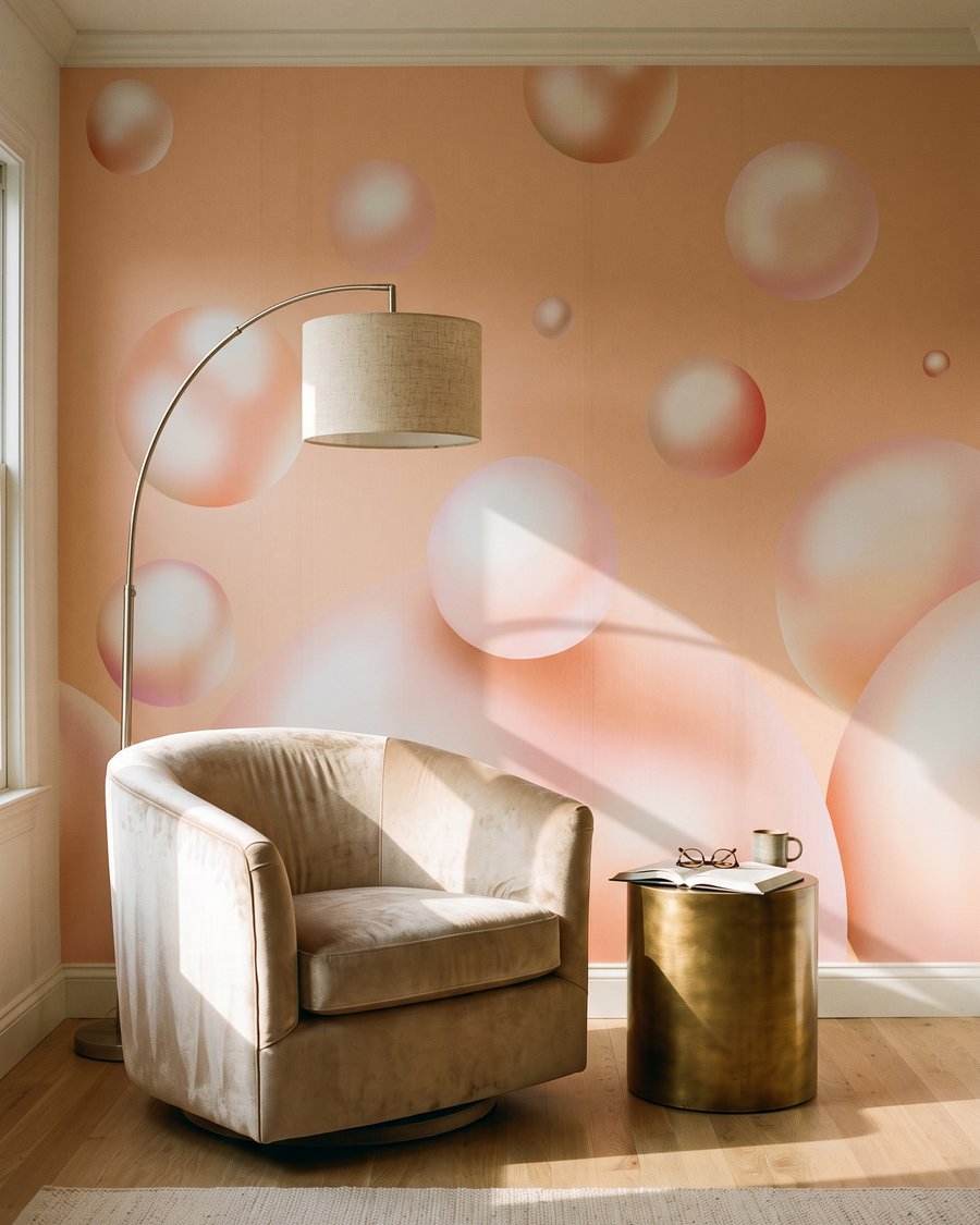 Burbujas brillantes flotando — interior 4