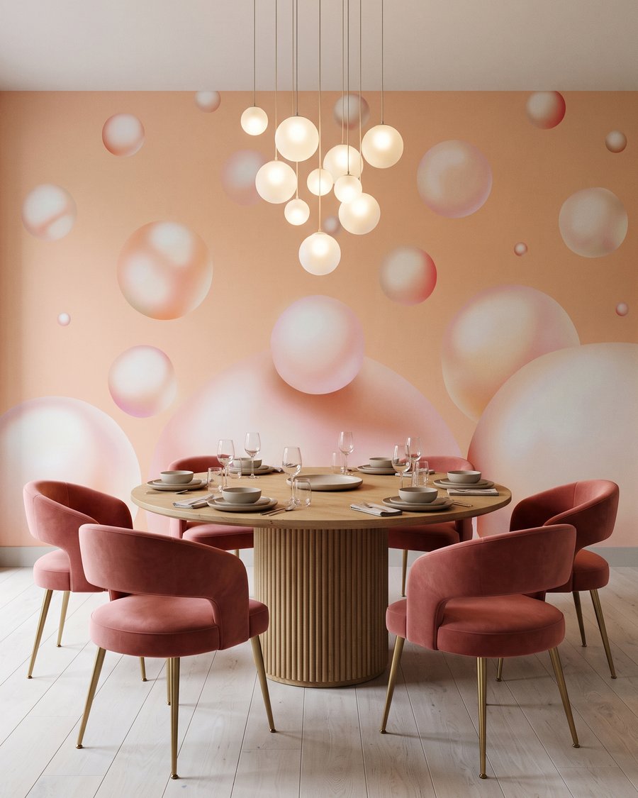 Burbujas brillantes flotando — interior 6