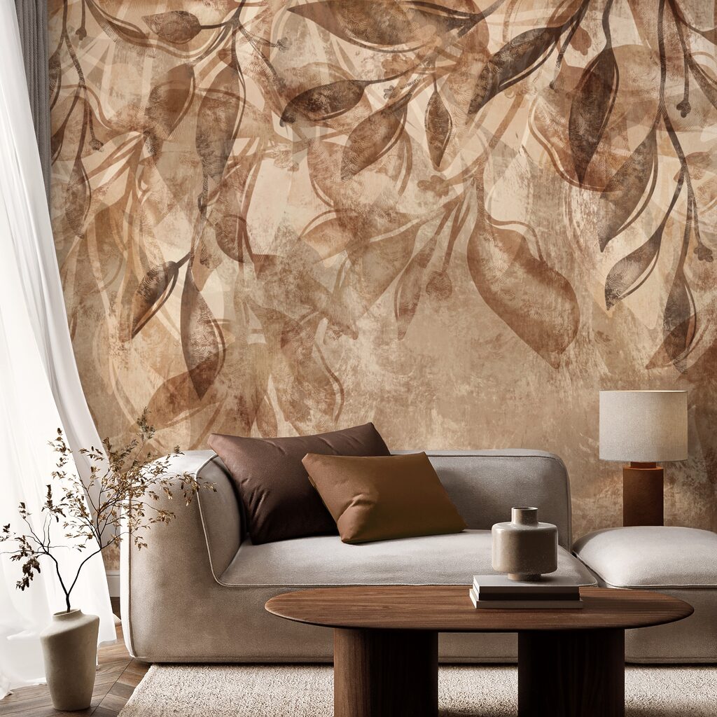 Hojas largas sobre beige — interior 3