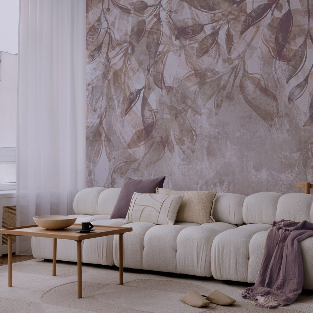 Hojas largas sobre beige — interior 2