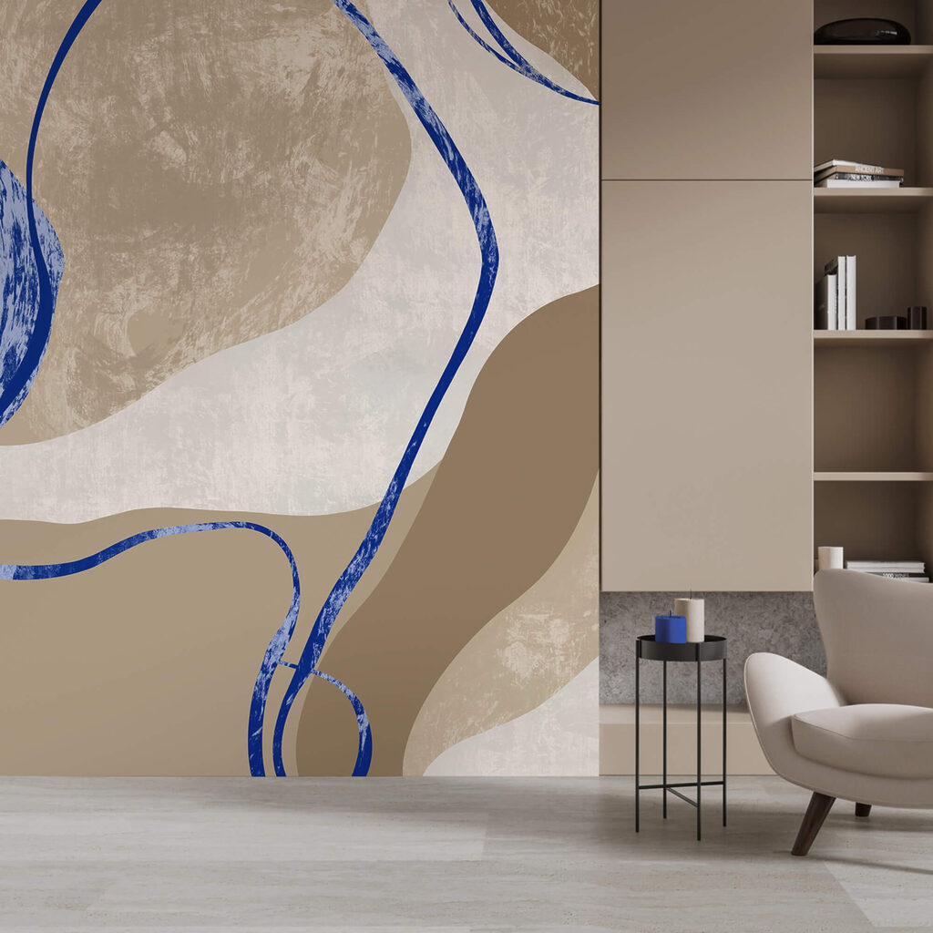 Líneas azules sobre arena — interior 2