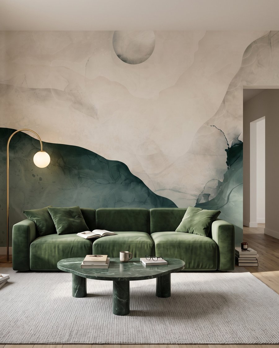 Luna sobre montañas fluidas — interior 3