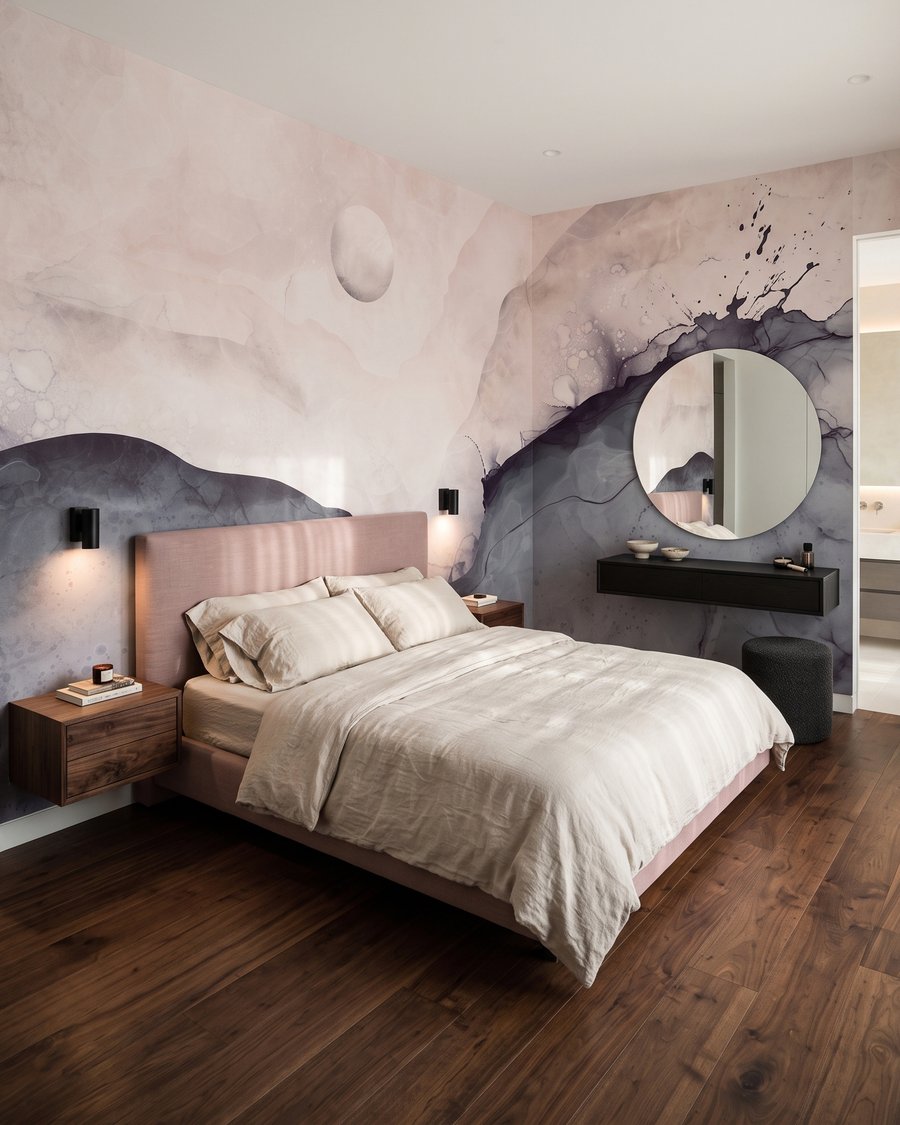 Luna sobre montañas fluidas — interior 1