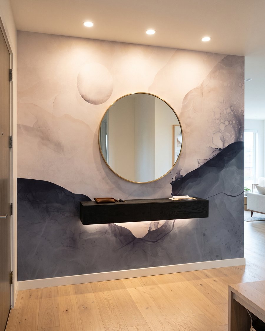 Luna sobre montañas fluidas — interior 3
