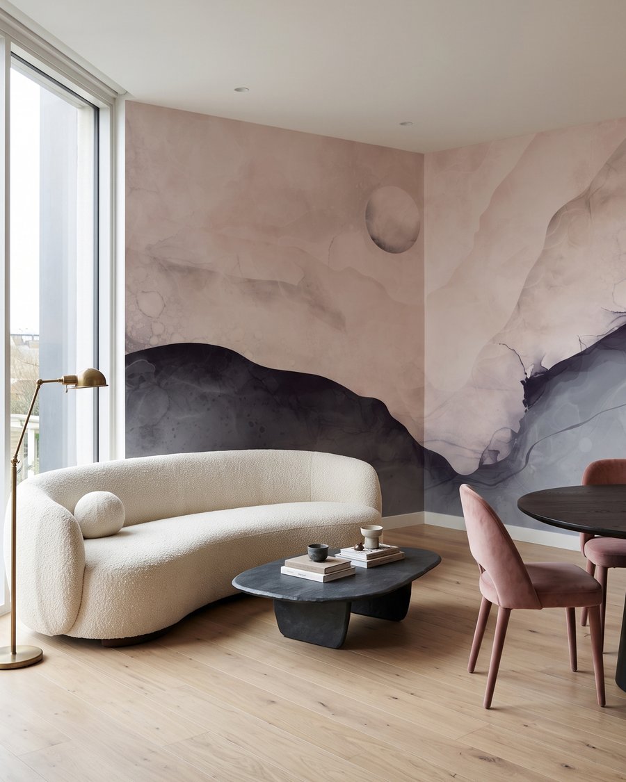 Luna sobre montañas fluidas — interior 5