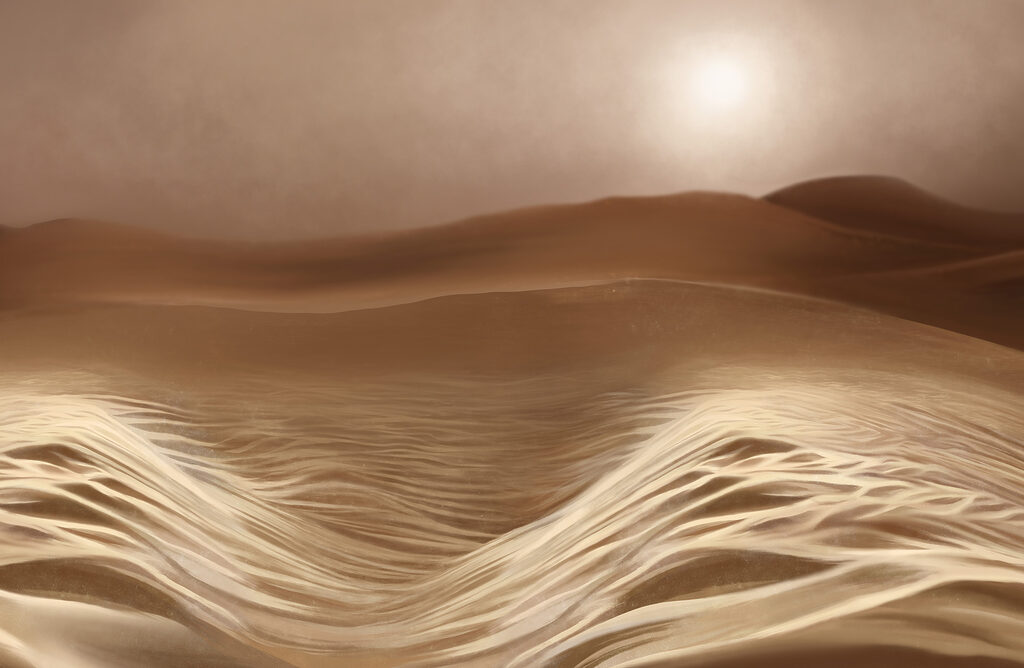 Dunas bajo el sol — diseño completo