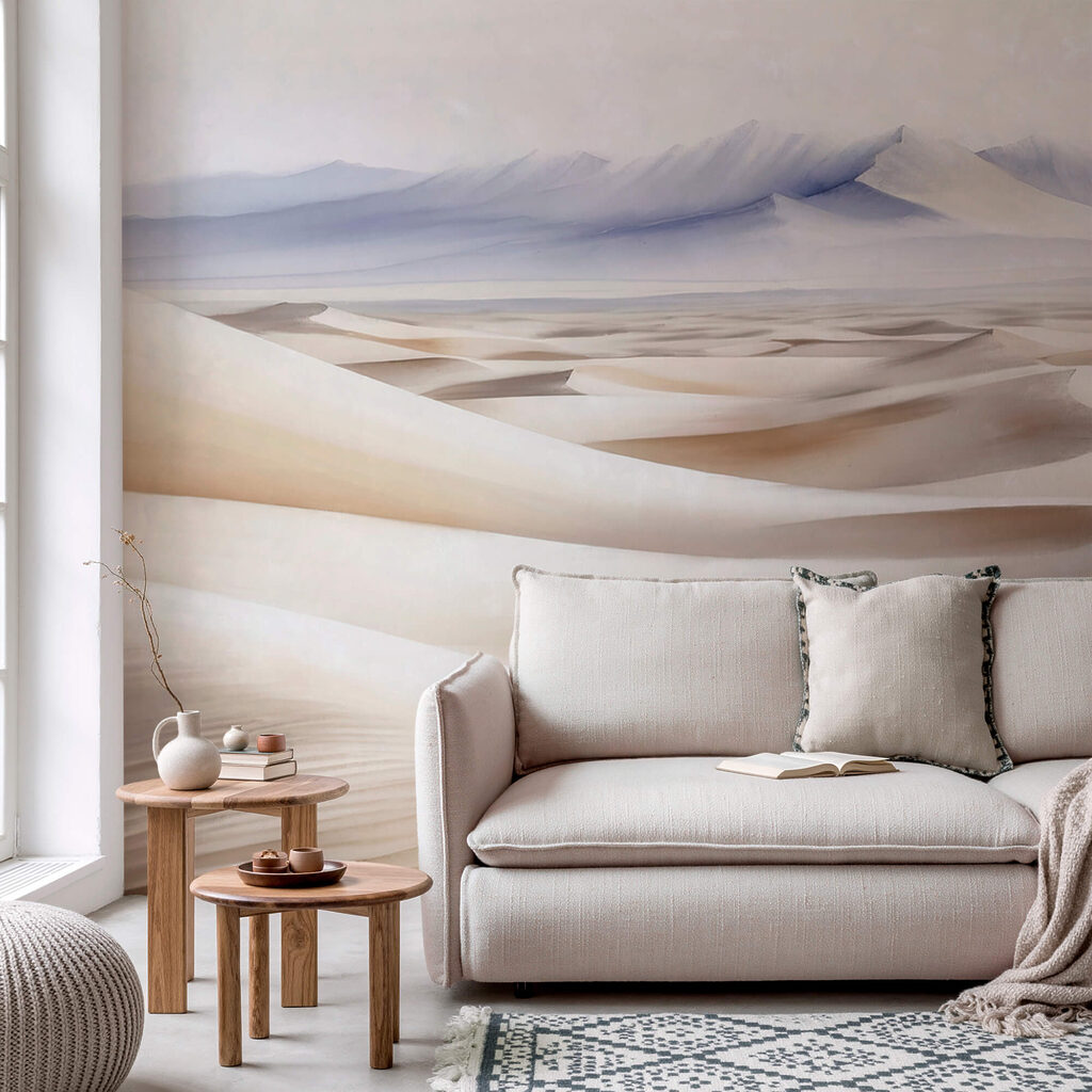Dunas pálidas ante montañas — interior 2