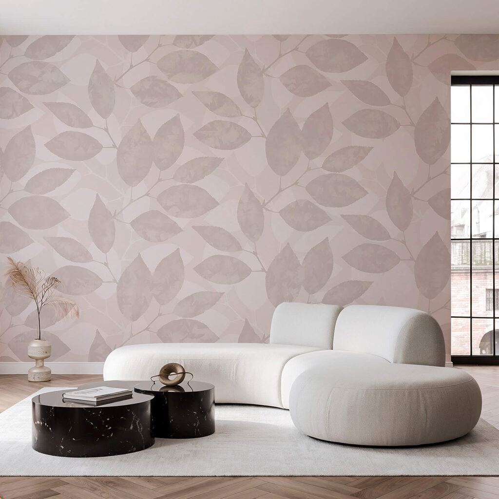 Hojas en patrón suave — interior 1